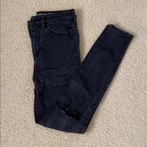 American Eagle Super High Rise Black Jegging